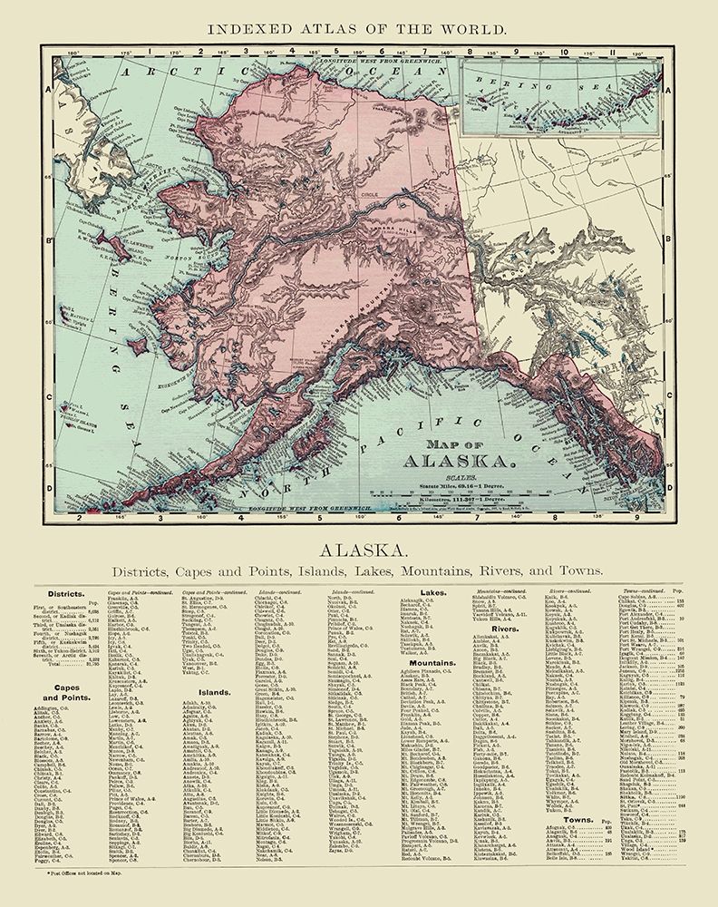 Alaska - Rand McNally 1892