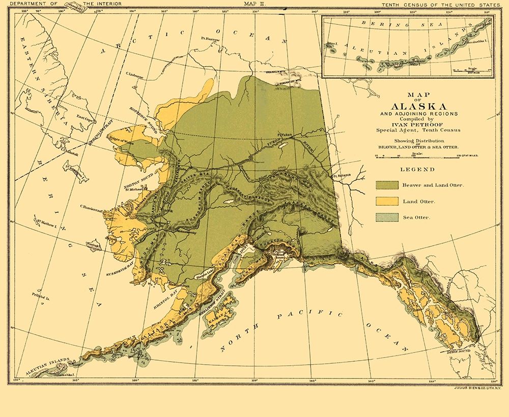 Alaska Ecological Map - Bien 1882