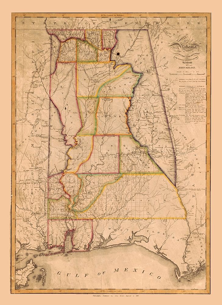Alabama - Melish 1819