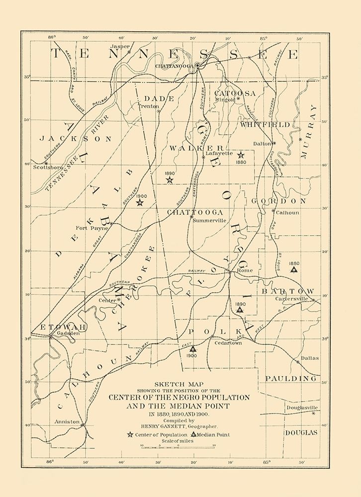 Alabama, Tennessee, Georgia Negro Population 1903