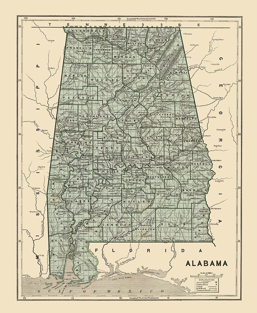 Alabama - Morse 1845
