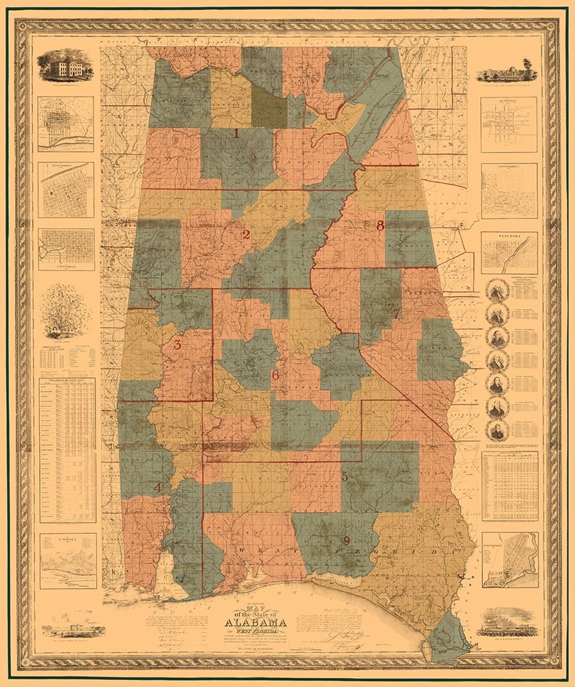 Alabama, West Florida - Tourette 1838