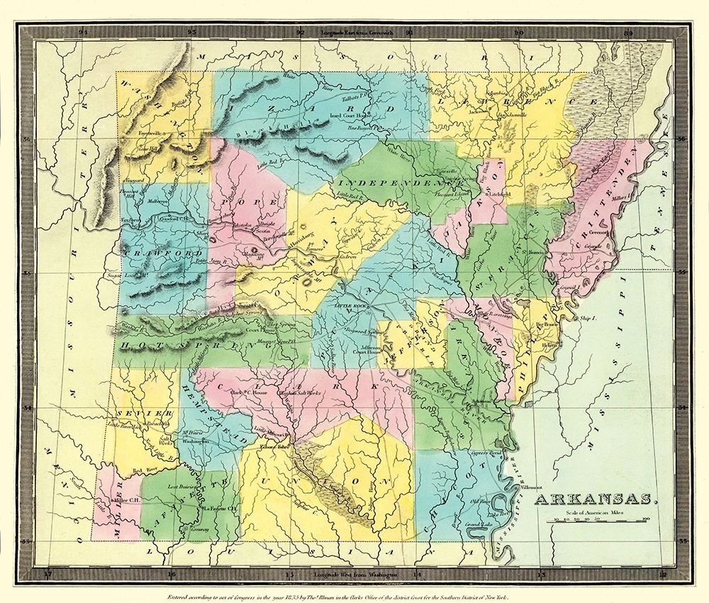 Arkansas Territory - Burr 1835