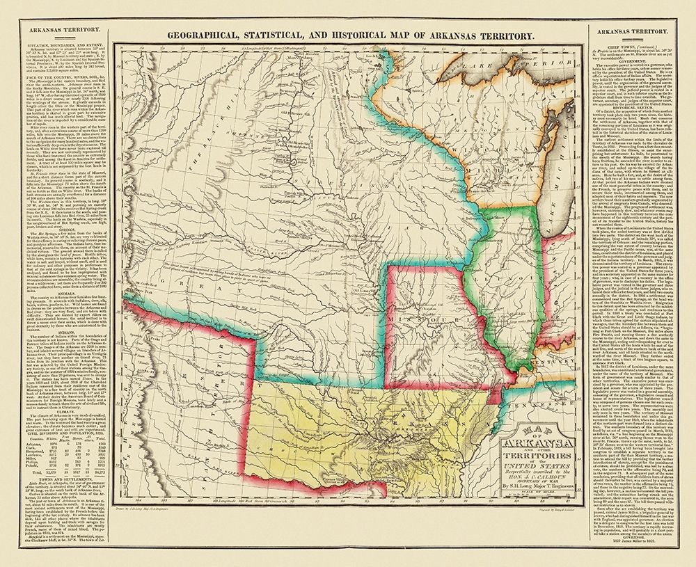 Arkansas Territory - Long 1822