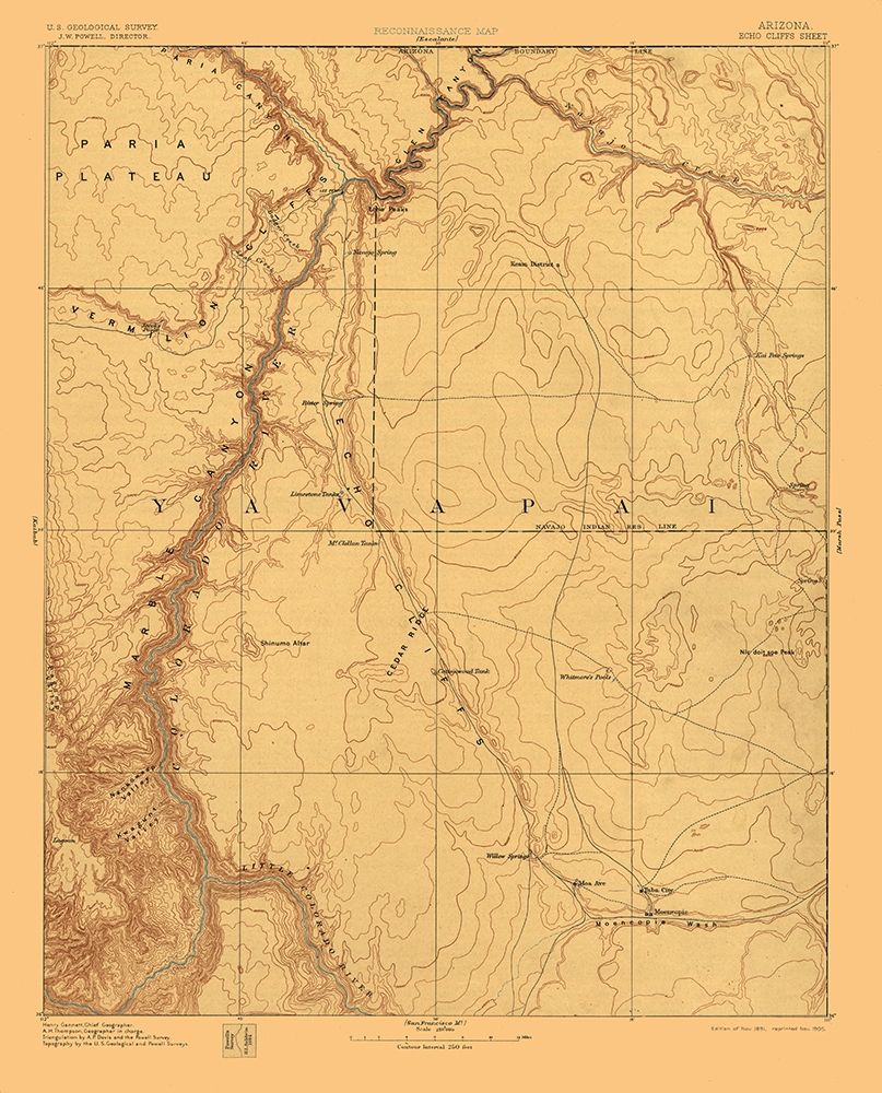 Echo Cliffs Sheet Arizona - USGS 1891