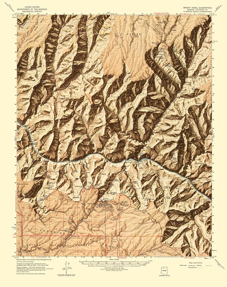 Bright Angel Arizona Quad - USGS 1968