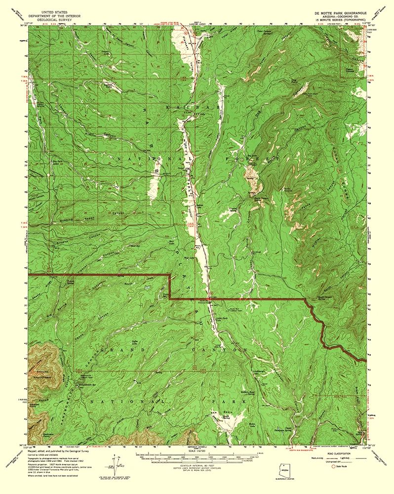 De Motte Park Arizona Quad - USGS 1964