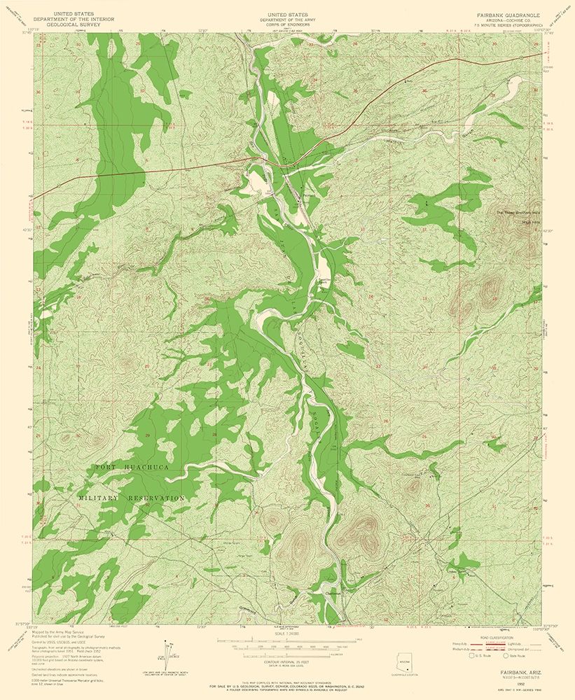 Fairbank Arizona Quad - USGS 1952