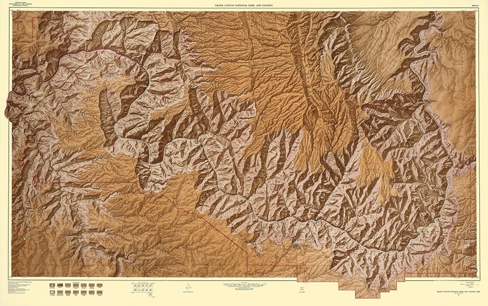 Grand Canyon Arizona - USGS 1962