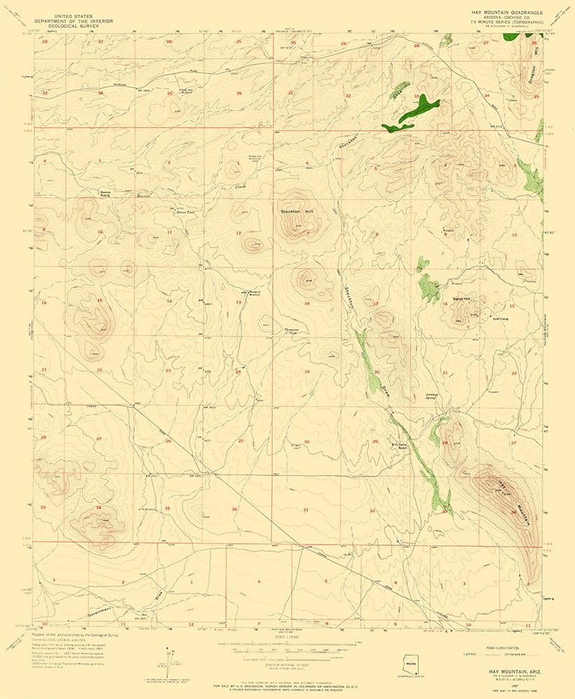 Hay Mountain Arizona Quad - USGS 1957