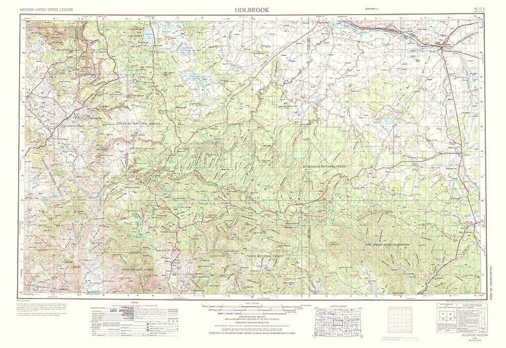Holbrook Arizona Quad - USGS 1973