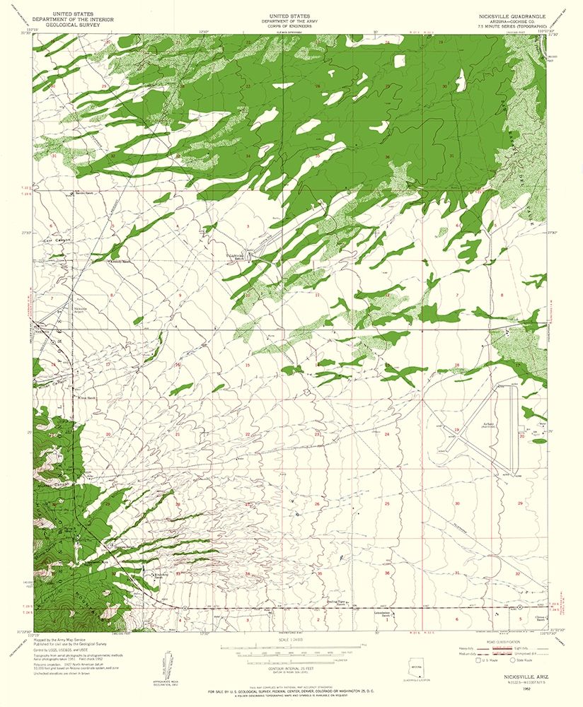 Nicksville Arizona Quad - USGS 1952