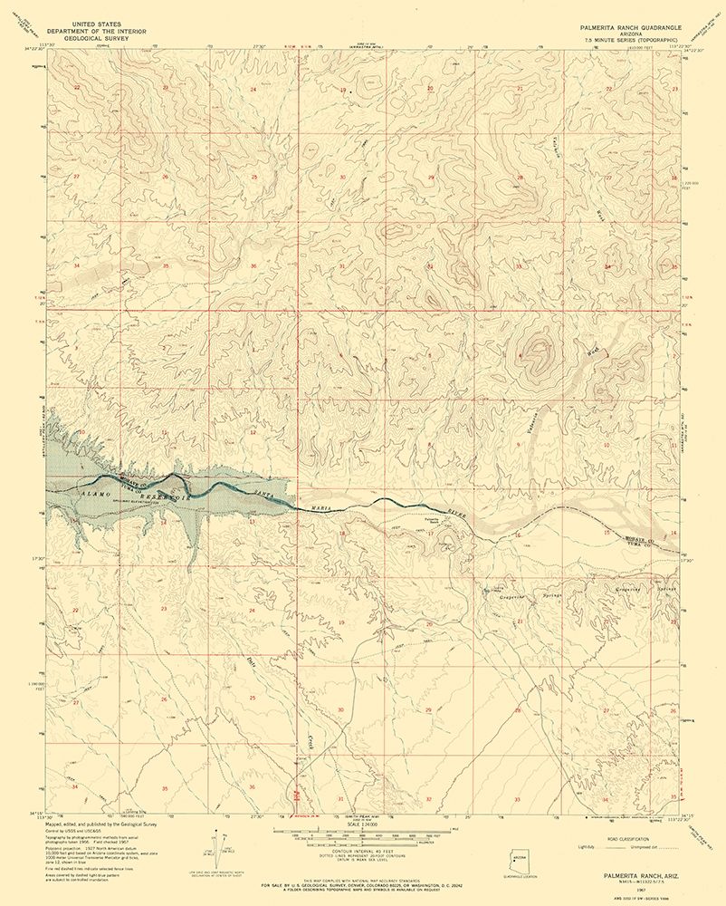 Palmerita Ranch Arizona Quad - USGS 1967