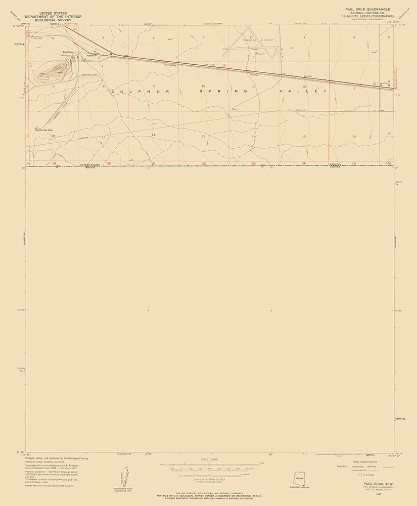 Paul Spur Arizona Quad - USGS 1957
