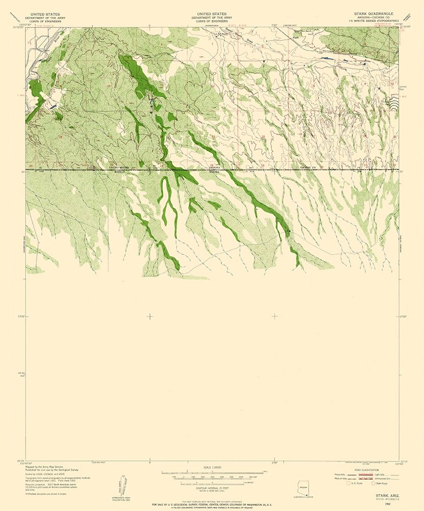 Stark Arizona Quad - USGS 1952