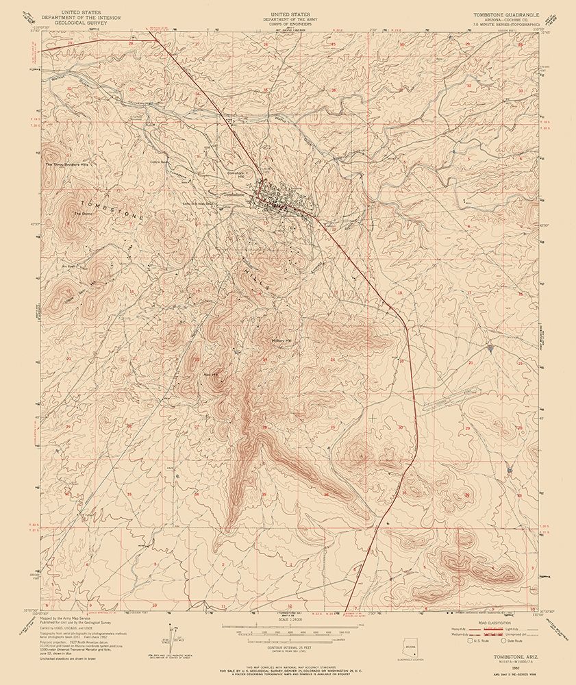 Tombstone Arizona Quad - USGS 1952