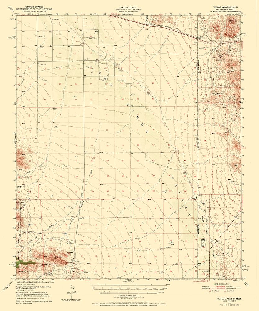 Vanar Arizona Quad - USGS 1950