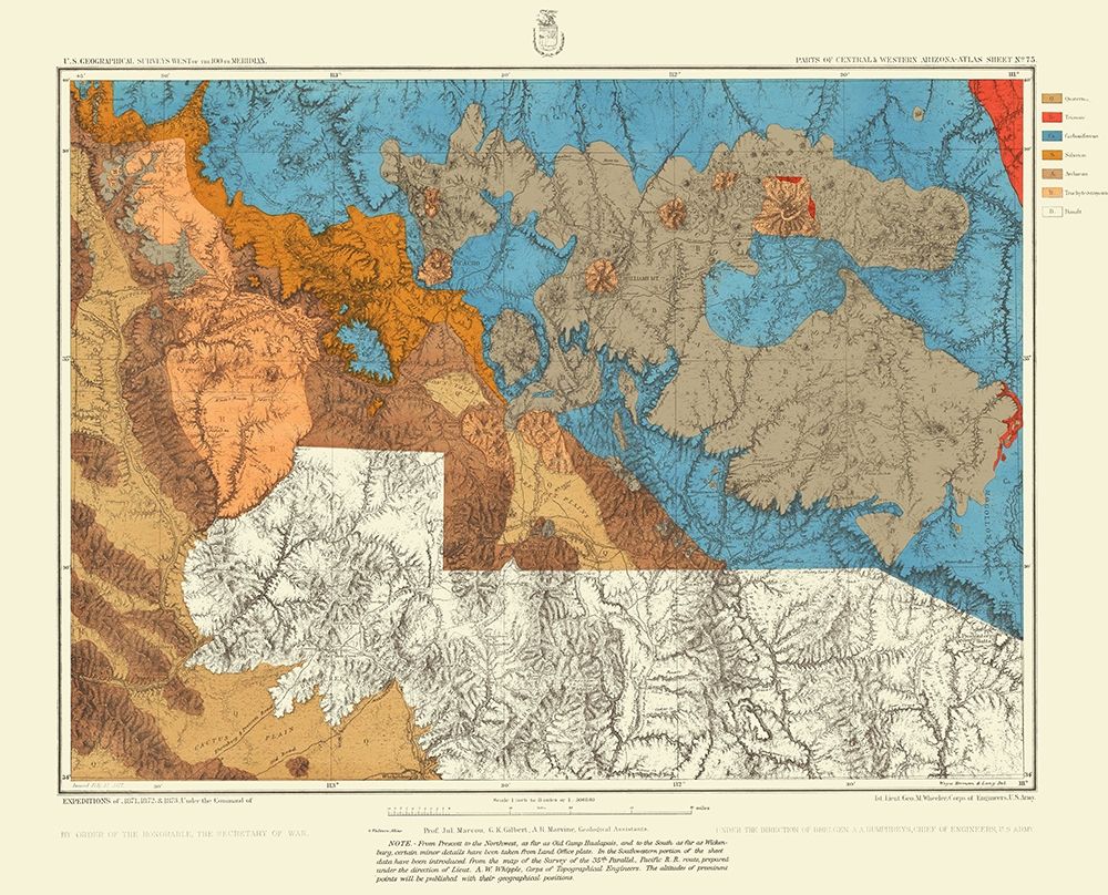 Arizona West Central Arizona Geographical Sheet