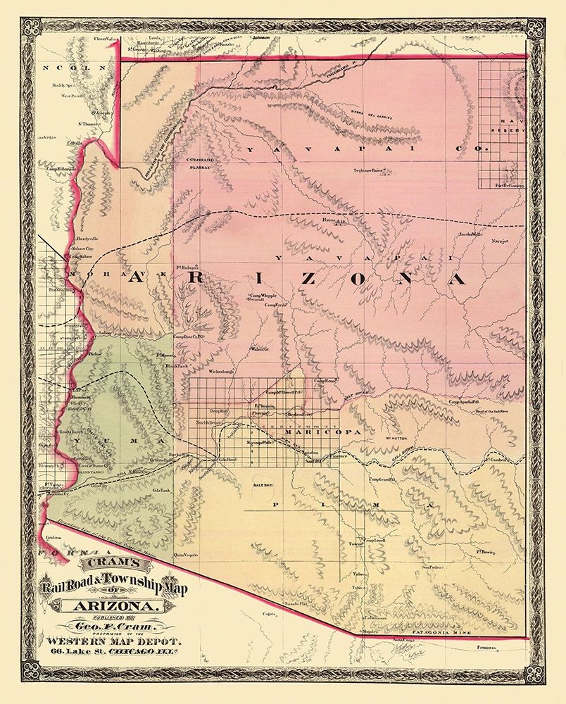 Arizona - Cram 1875