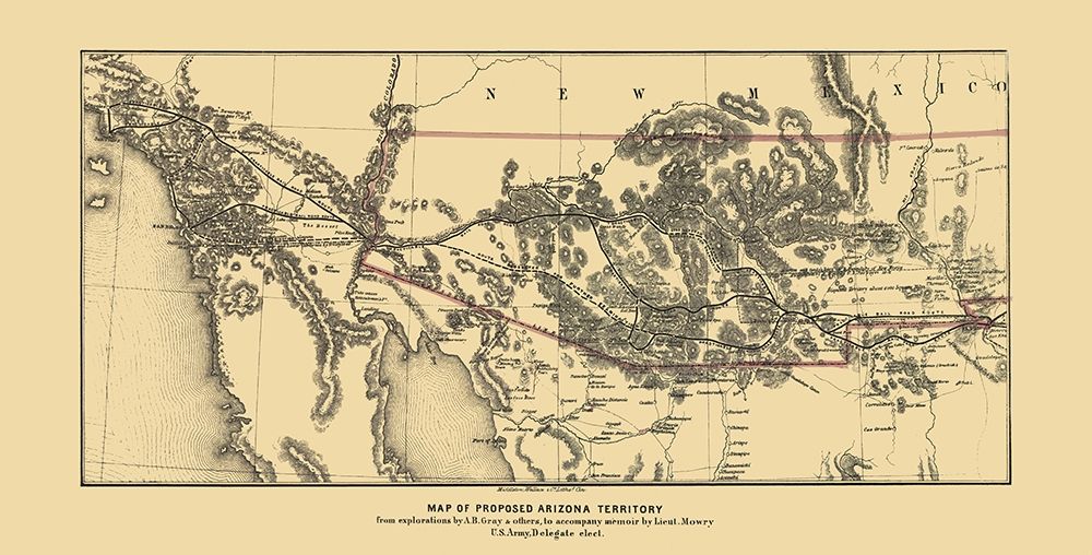 Arizona Proposed Territory - Gray 1857