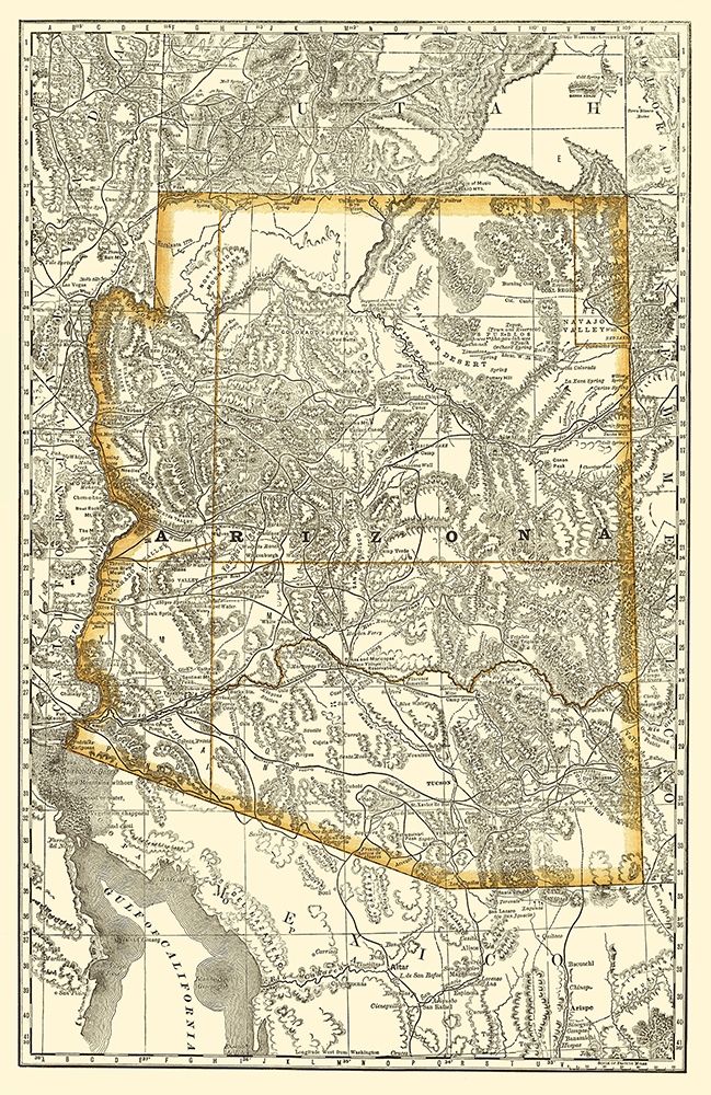 Arizona - Rand McNally 1876