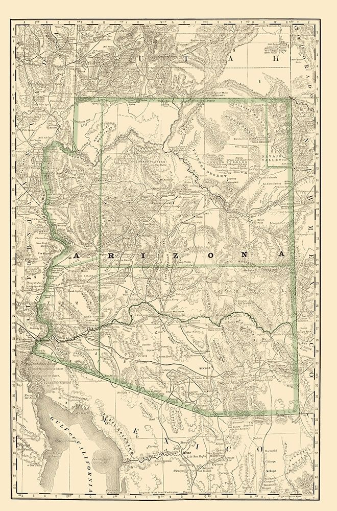 Arizona - Rand McNally 1879