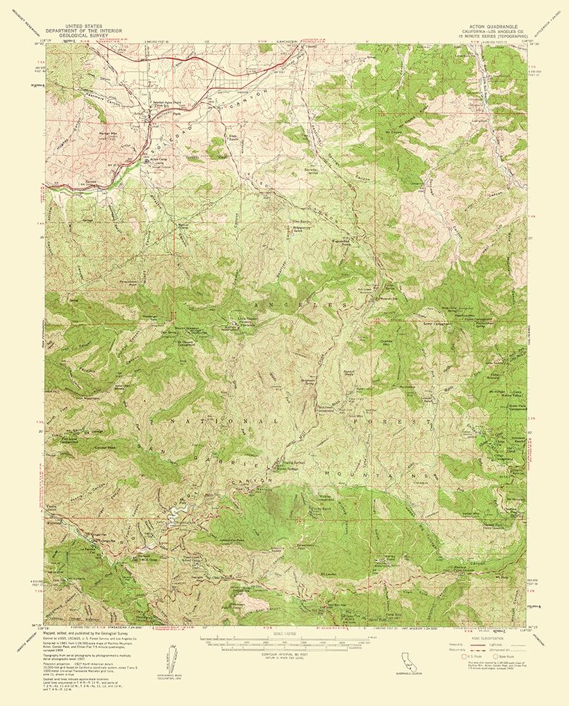 Acton California Quad - USGS 1961