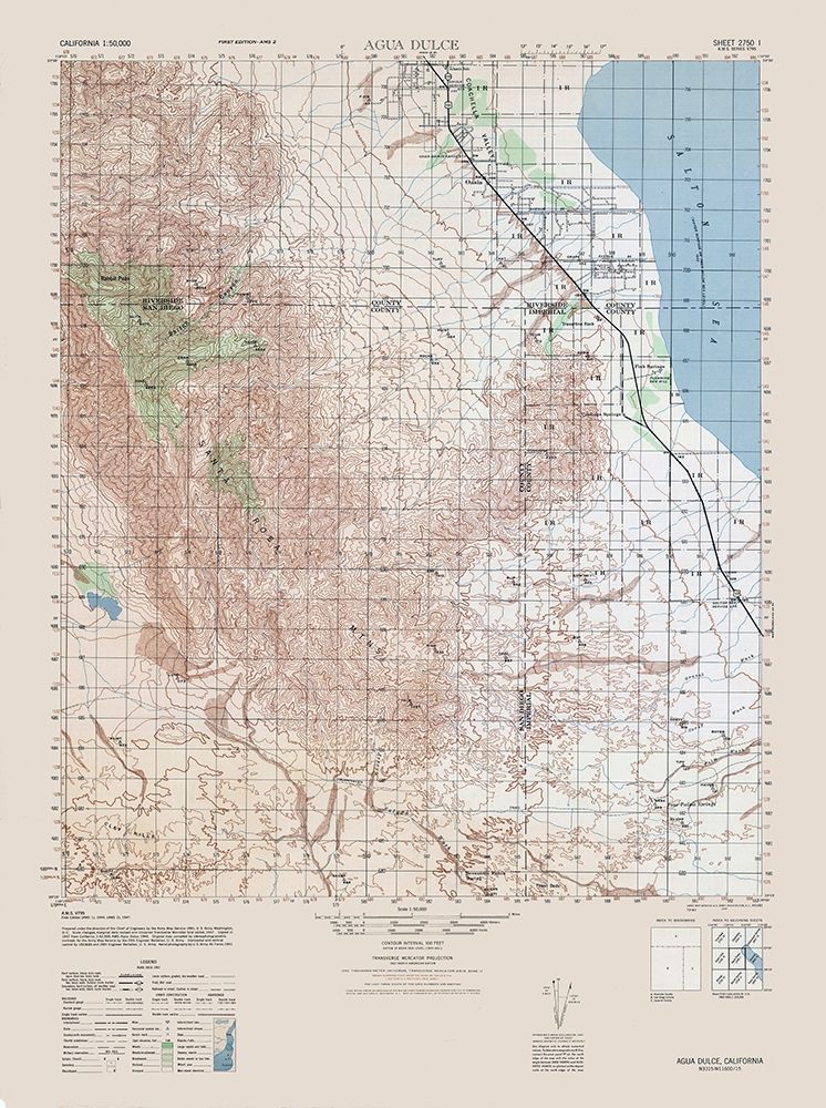 Agua Dulce Sheet - US Army  1944