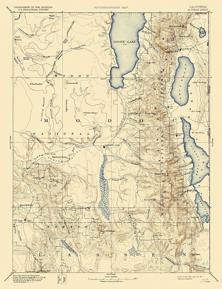 Alhambra California Sheet - USGS 1892