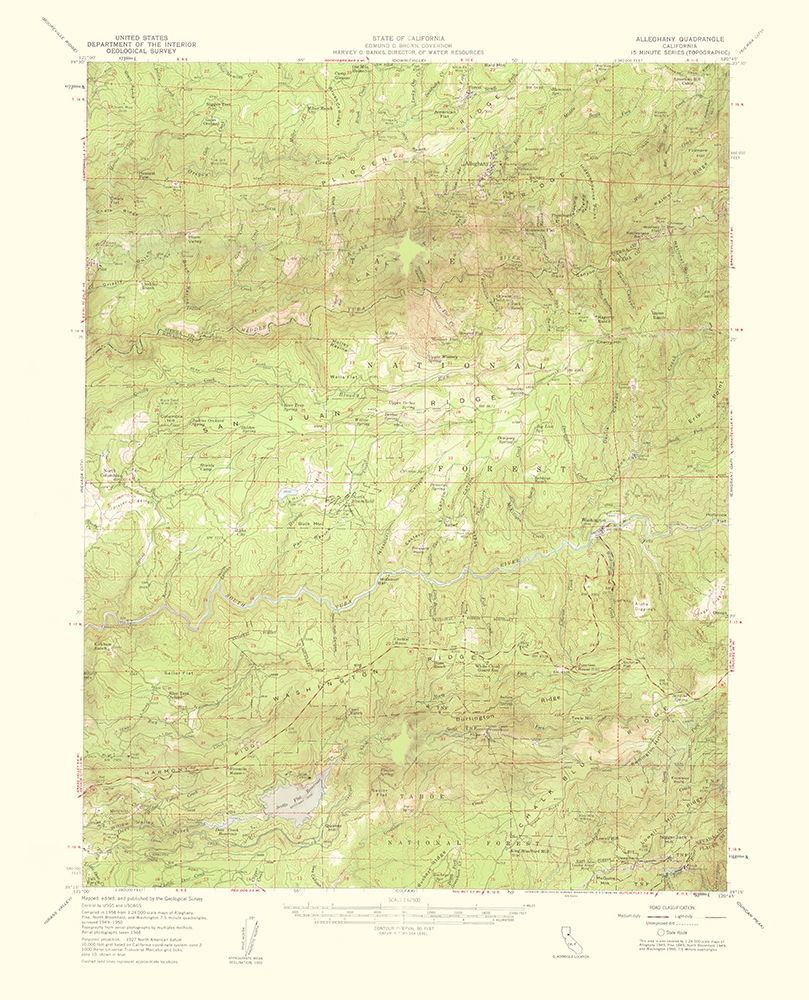 Alleghany California Quad - USGS 1959