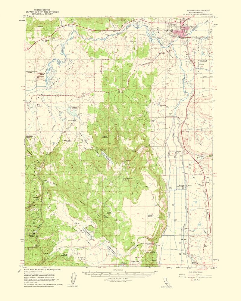 Alturas California Quad - USGS 1963