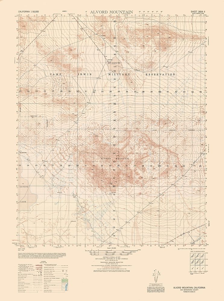 Alvord Mountains Sheet - US Army  1948