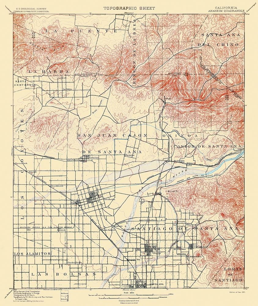 Anaheim California Quad - USGS 1901