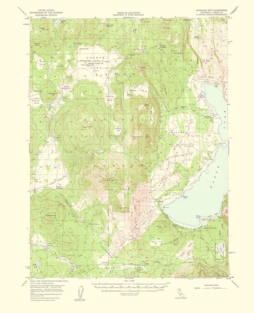 Antelope Mountain California Quad - USGS 1963