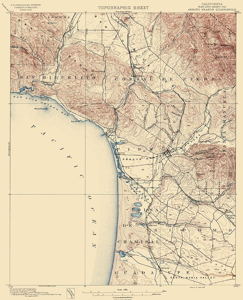 Arroyo Grande California Quad - USGS 1897