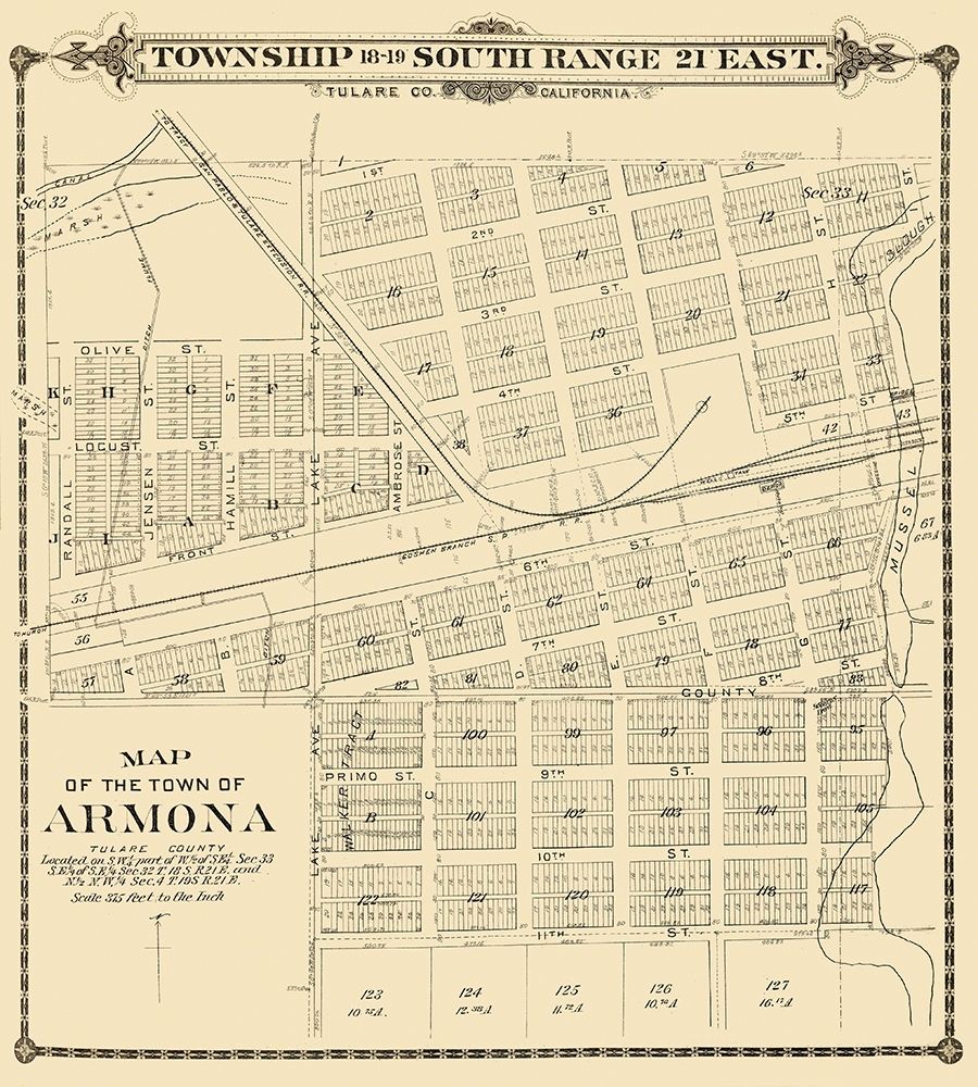 Armona California - Thompson 1892