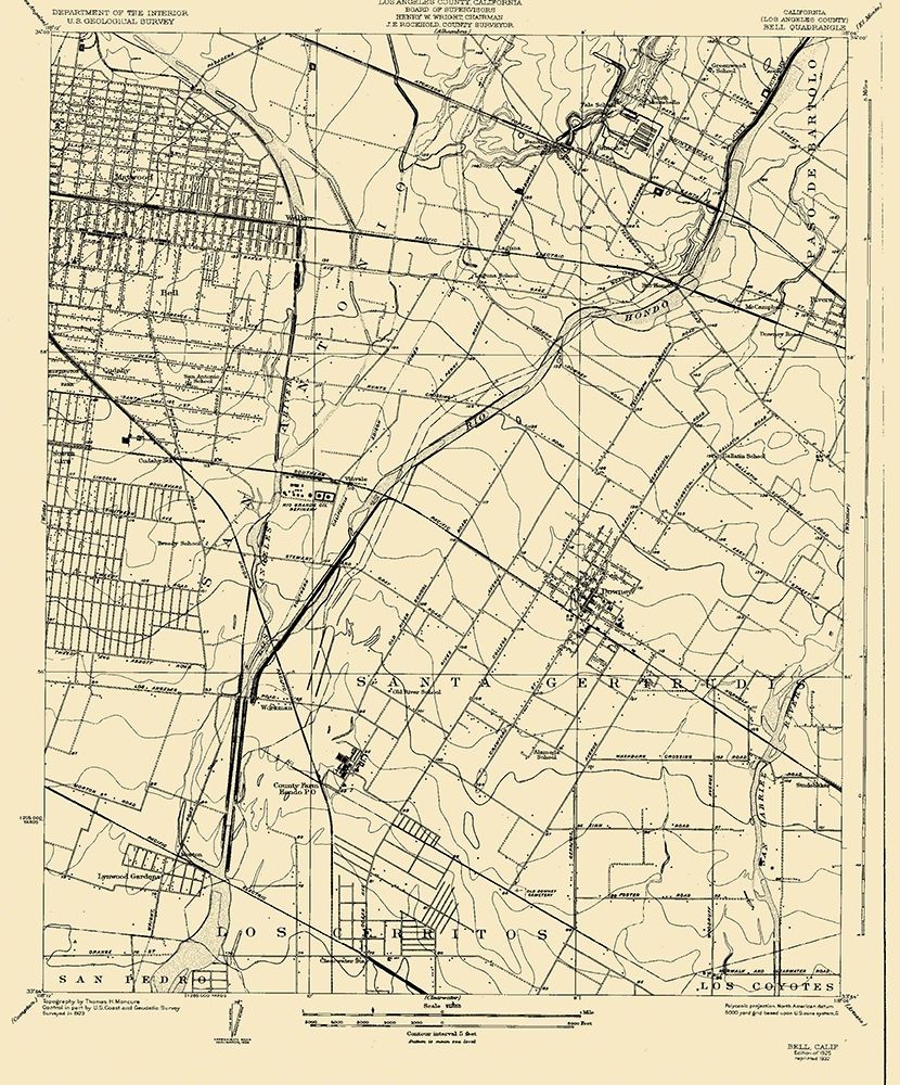 Bell California Quad - USGS 1925