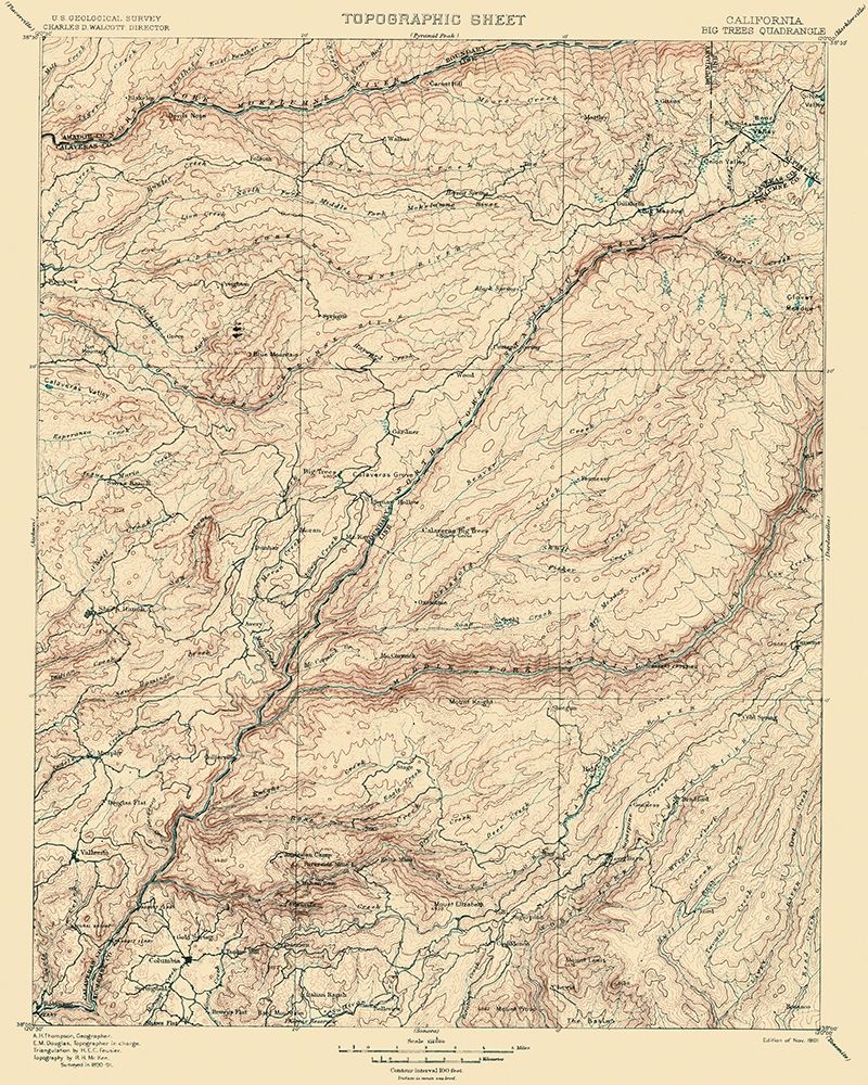 Big Trees California Quad - USGS 1901