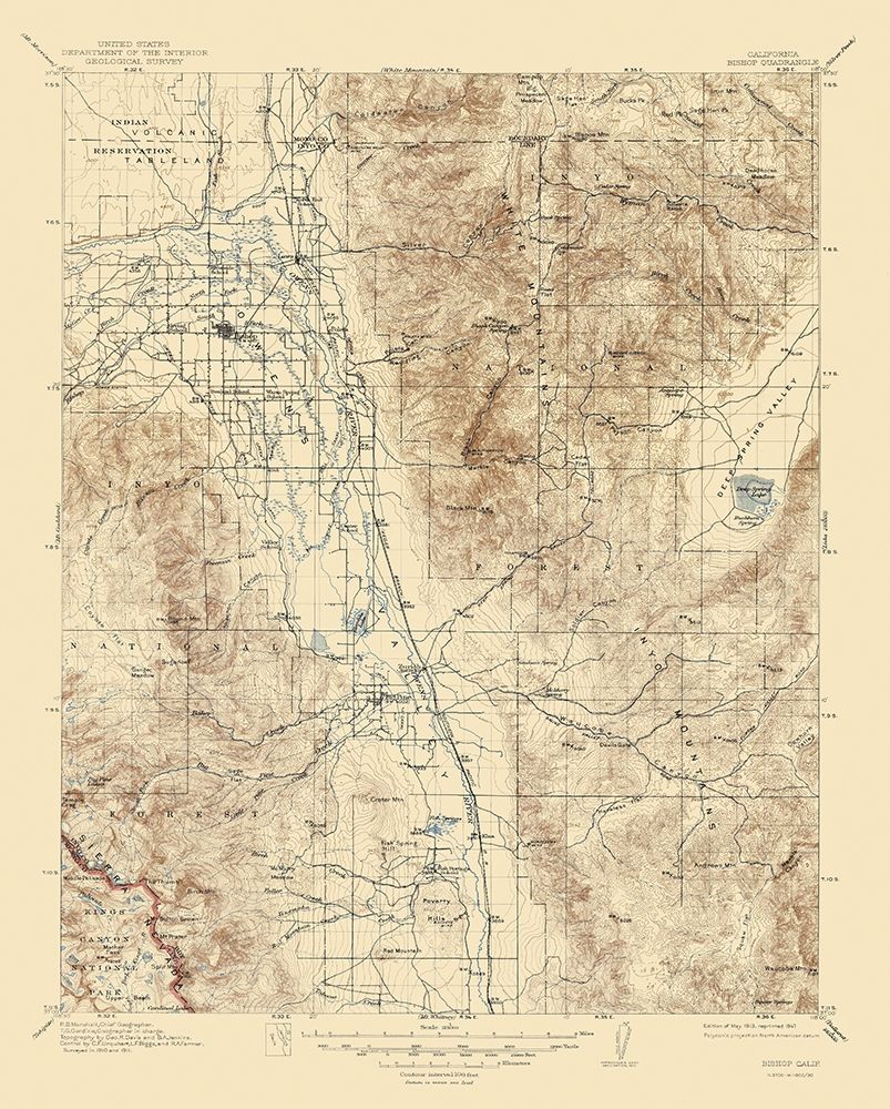 Bishop California Quad - USGS 1913