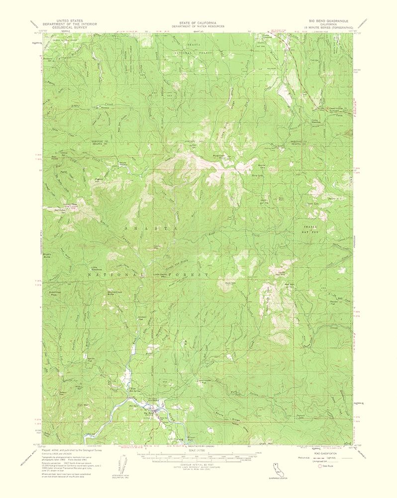 Big Bend California Quad - USGS 1963