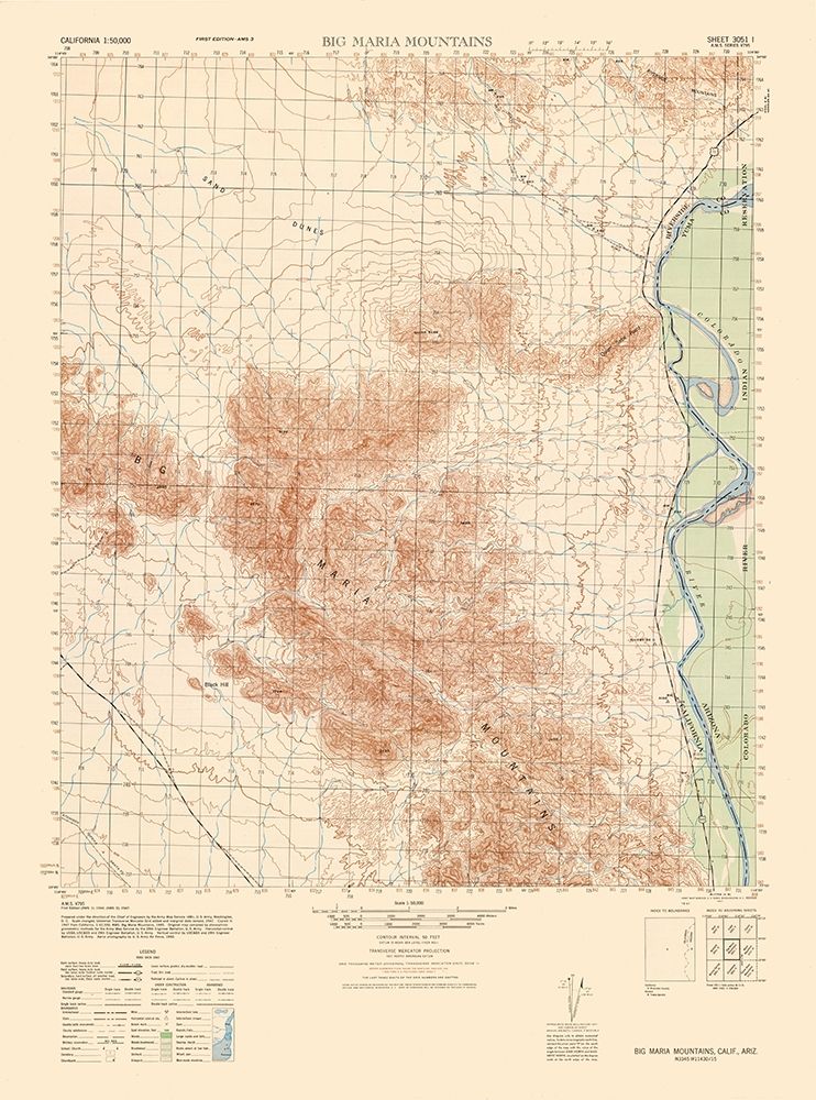 Big Maria Mountains Sheet - US Army  1944