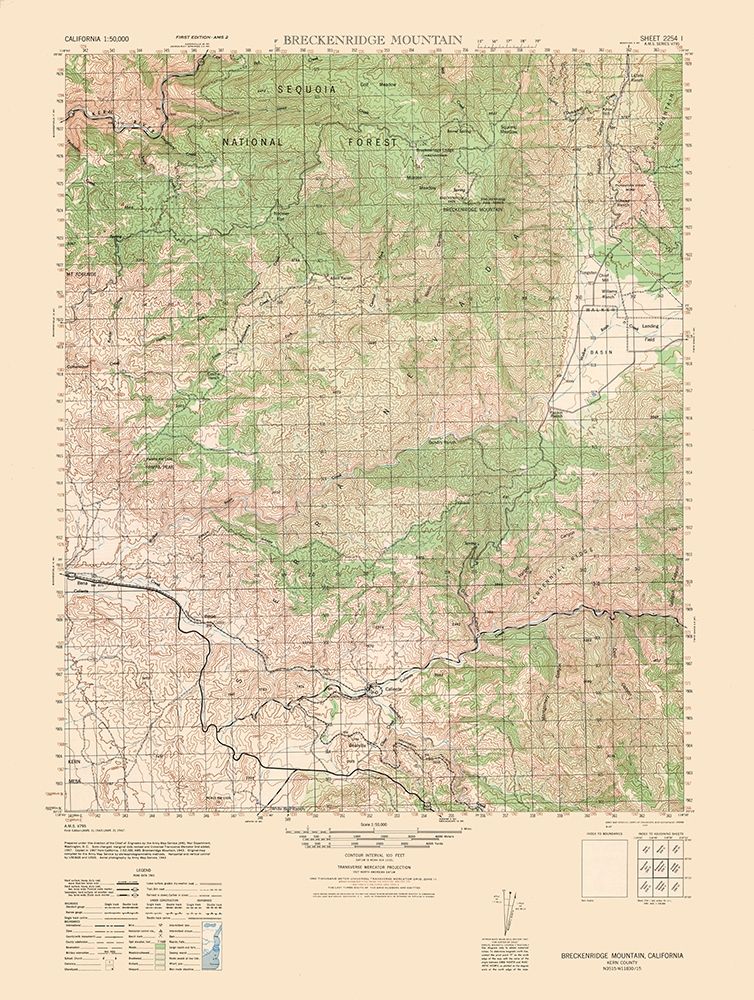 Breckenridge Mountain Sheet - US Army 1943
