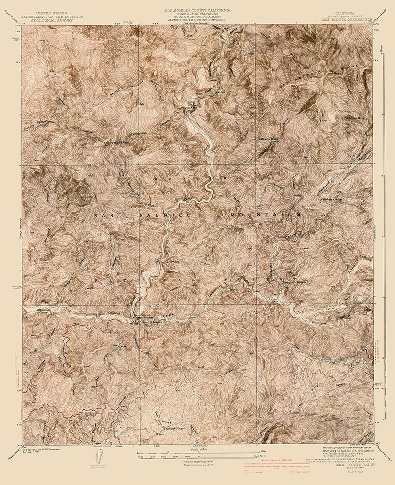 Camp Bonita California Quad - USGS 1940