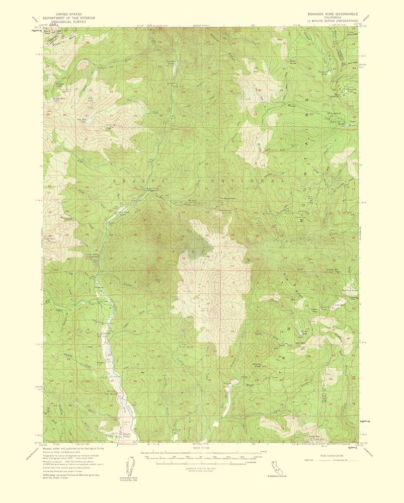 Bonanza King California Quad - USGS 1960