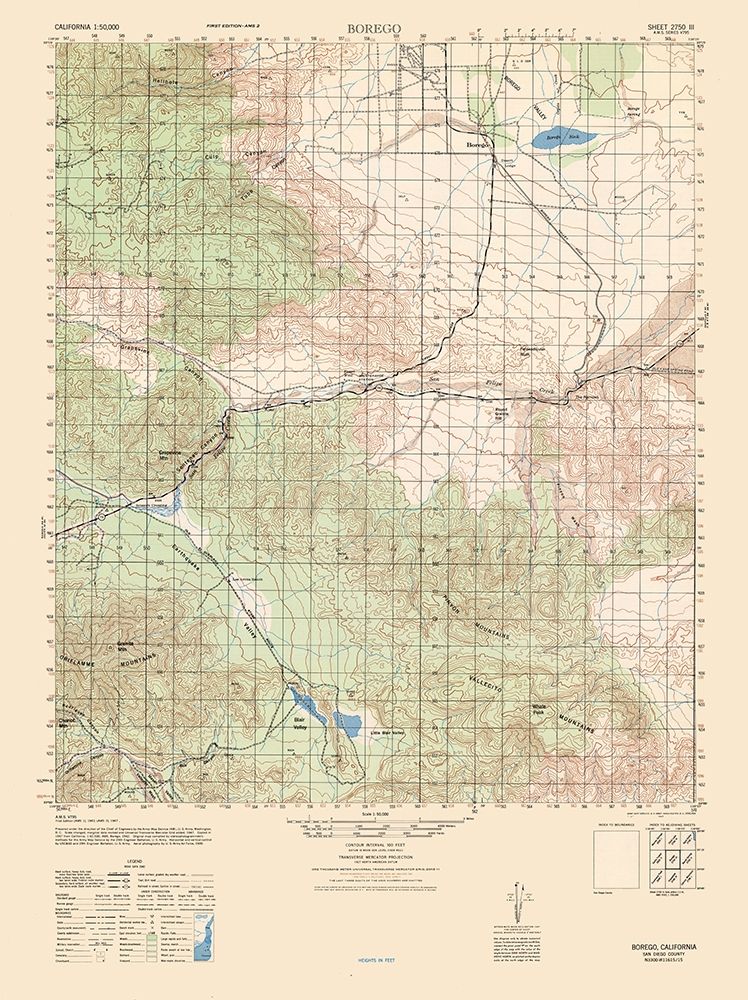 Borego Sheet - US Army  1942