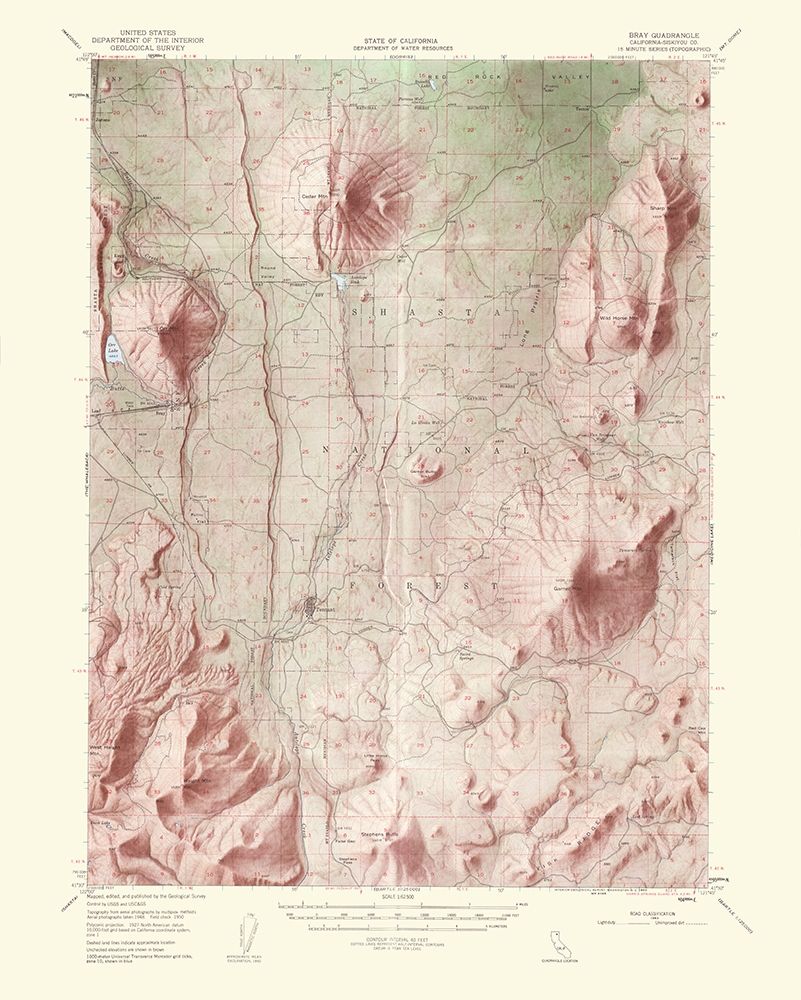 Bray California Quad - USGS 1963