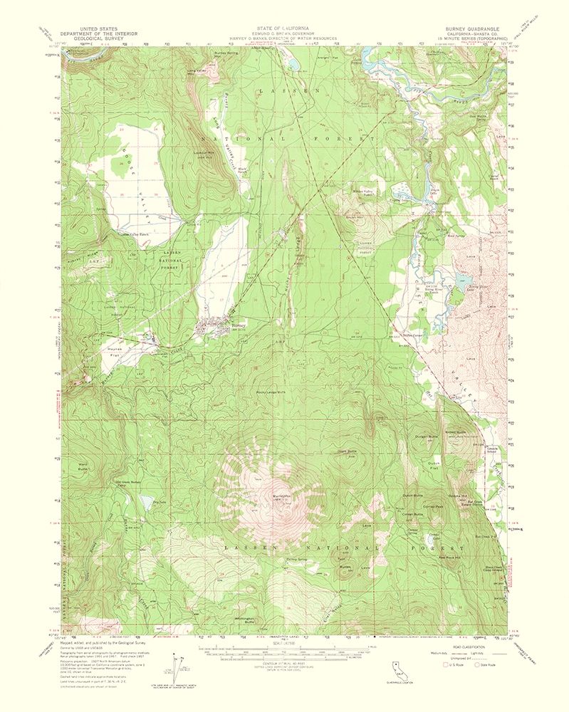 Burney California Quad - USGS 1964