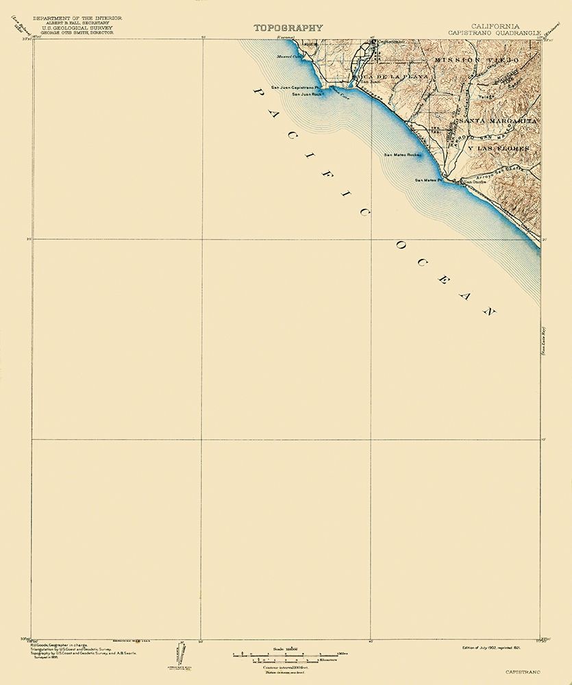 Capistrano California Quad - USGS 1902