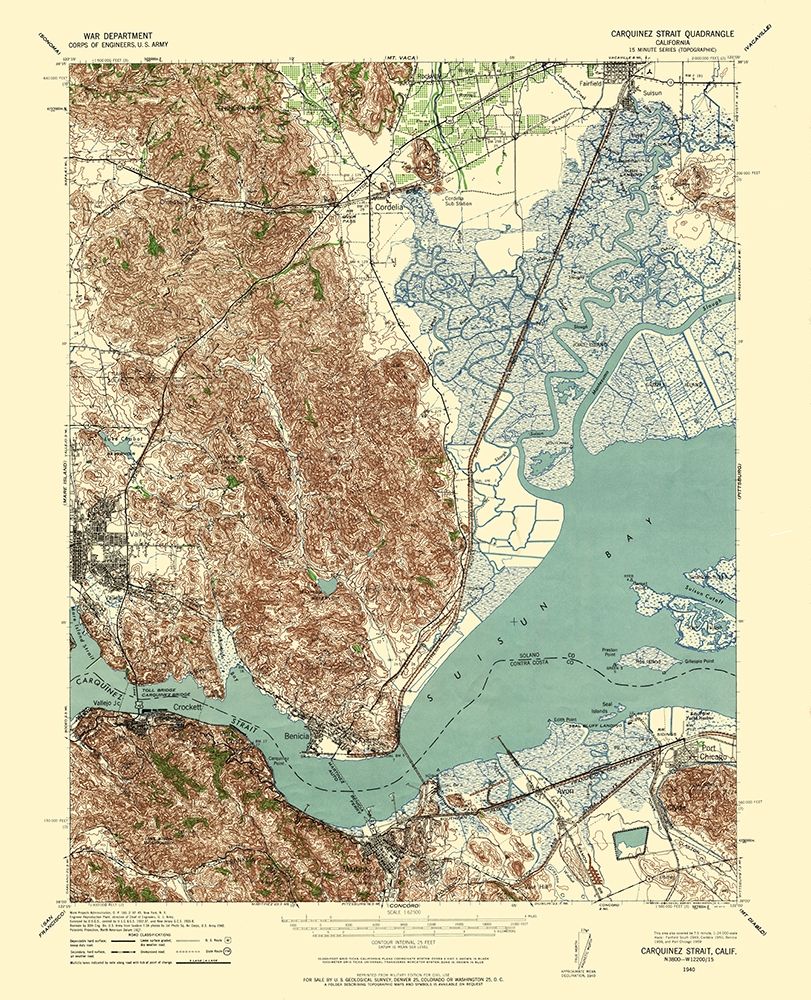 Carquinez Straight California - US Army 1940
