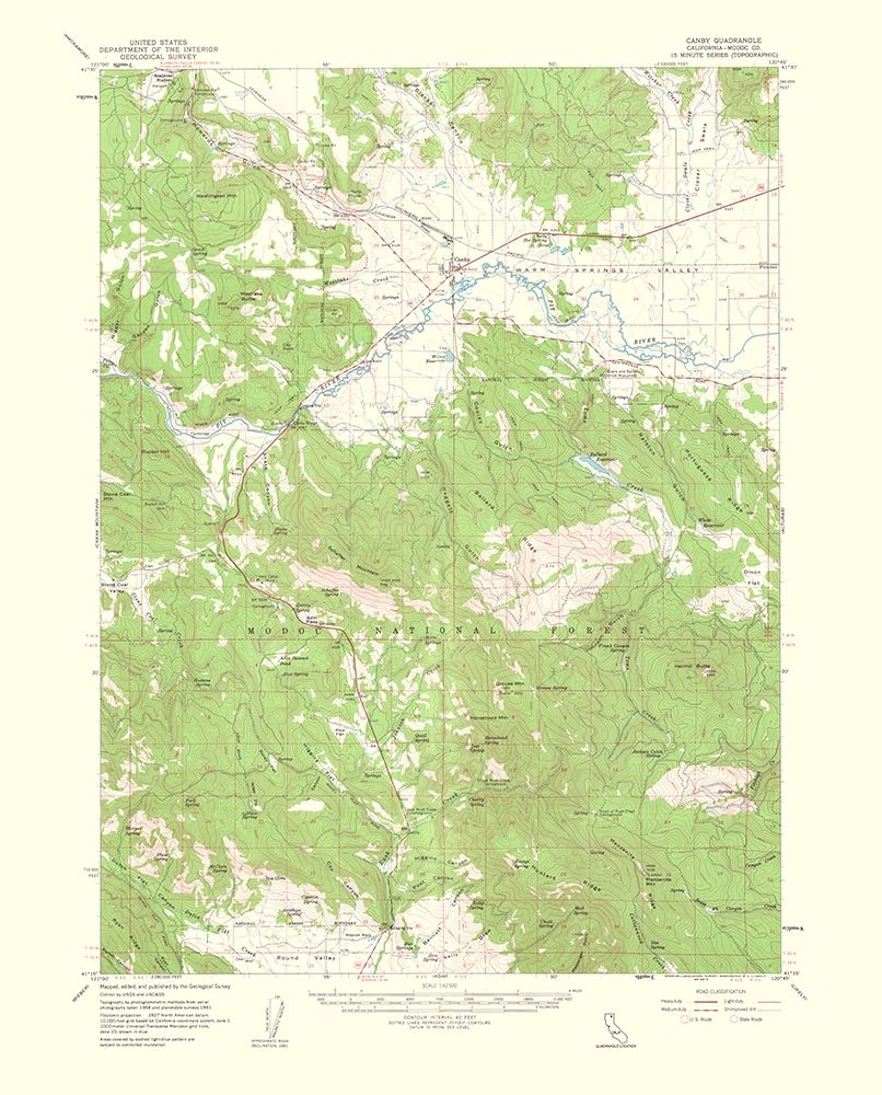 Canby California Quad - USGS 1963